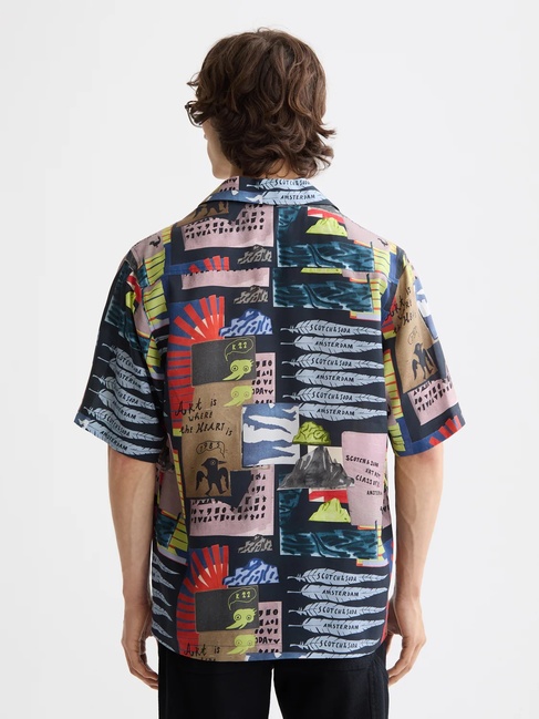 Фото ракурс 2 - Мужская разноцветная рубашка SCOTCH & SODA артикул 181711 001 FW2025