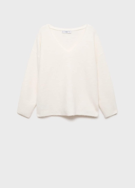 Фото ракурс 3 - Женский молочный джемпер Mango артикул 87090423 05 8 season