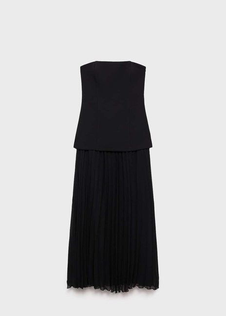 Женское черное платье Mango артикул 87014813 99 8 season Фото ракурс 4 - Женское черное платье Mango артикул 87014813 99 8 season