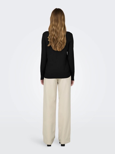 Фото ракурс 2 - Жіночий чорний джемпер Only артикул 15312026 Black FW2025