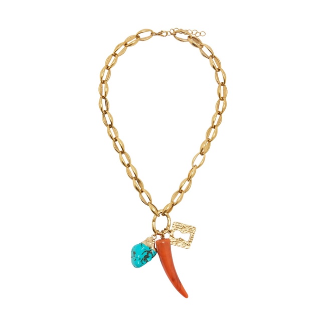 Женское золотое ожерелье Parfois артикул 238645 _HM FW2025 Фото ракурс 1 - Женское золотое ожерелье Parfois артикул 238645 _HM FW2025