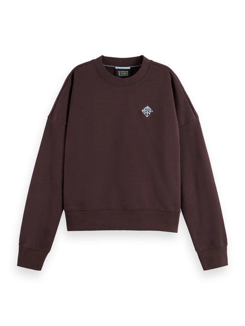 Жіночий коричневий світшот SCOTCH & SODA артикул U9E00799T U290 FW2025 Фото ракурс 5 - Жіночий коричневий світшот SCOTCH & SODA артикул U9E00799T U290 FW2025