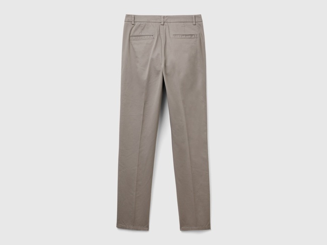 Фото ракурс 3 - Жіночі бежеві штани Benetton артикул 4GD7DF061 87D 25A