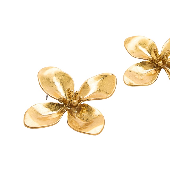 Жіночі золоті сережки Parfois артикул 237736 _GD FW2025 Фото ракурс 2 - Жіночі золоті сережки Parfois артикул 237736 _GD FW2025