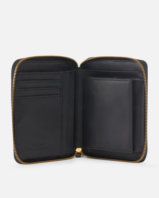 Фото ракурс 3 - Жіночий чорний гаманець Pinko артикул 100249-A0GK Z99Q FW2025