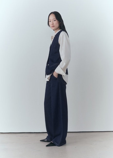 Фото ракурс 4 - Женский синий жилет Mango артикул 77068285 TS 7 season