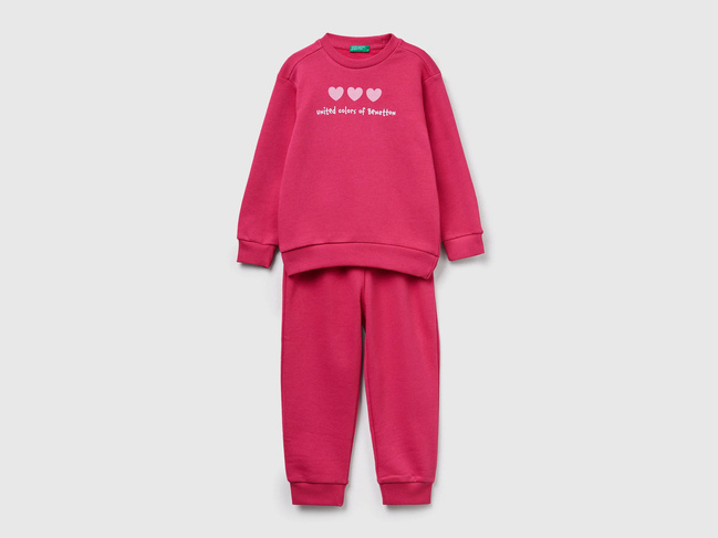Розовый комплект одежды для мальчиков Benetton артикул 3J68GK00S.P 1A2 25A Фото ракурс 1 - Розовый комплект одежды для мальчиков Benetton артикул 3J68GK00S.P 1A2 25A