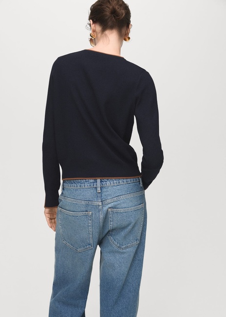 Женский синий кардиган Mango артикул 17045809 56 1 season Фото ракурс 2 - Женский синий кардиган Mango артикул 17045809 56 1 season