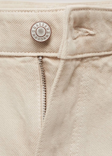 Женские бежевые джинсы Mango артикул 87047173 07 8 season Фото ракурс 5 - Женские бежевые джинсы Mango артикул 87047173 07 8 season