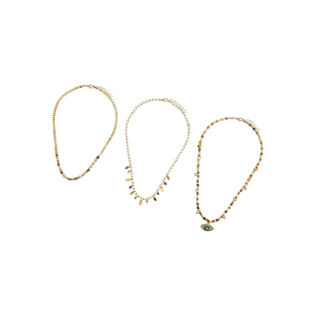 Фото ракурс 3 - Женское разноцветное ожерелье Parfois артикул 241011 _HM FW2025