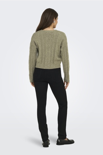 Фото ракурс 2 - Жіночий коричневий кардиган Only артикул 15322412 Cub FW2025