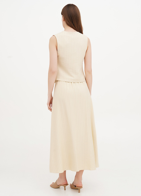 Жіноча бежева спiдниця EQUILIBRI артикул W491 067 300 Beige SS2025 Фото ракурс 2 - Жіноча бежева спiдниця EQUILIBRI артикул W491 067 300 Beige SS2025