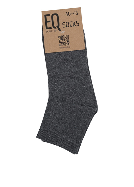 Фото ракурс 1 - Мужские серые носки EQUILIBRI артикул M711 003 000 Dark grey No season