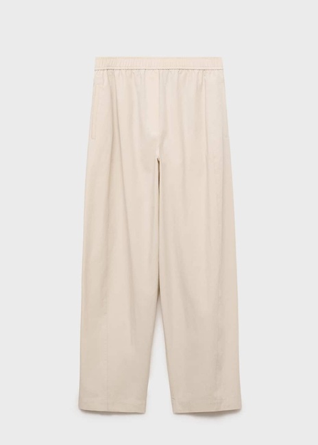 Жіночі молочні брюки Mango артикул 17071174 05 1 season Фото ракурс 3 - Жіночі молочні брюки Mango артикул 17071174 05 1 season