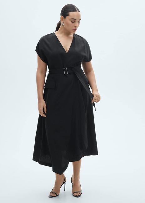 Фото ракурс 6 - Женское черное платье Mango артикул 87064801 99 8 season