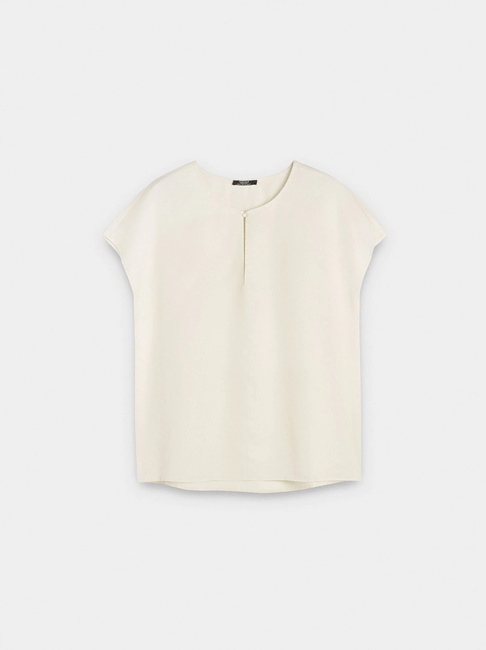 Фото ракурс 5 - Женская молочная блузка Parfois артикул 240417 _EC FW2025