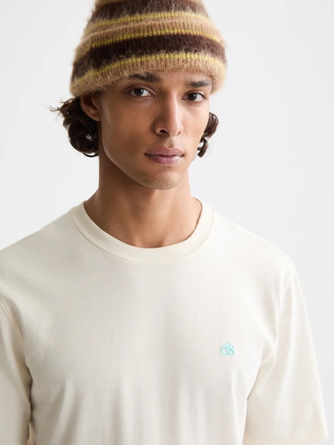 Фото ракурс 4 - Чоловіча біла футболка SCOTCH & SODA артикул 181288 100 FW2025