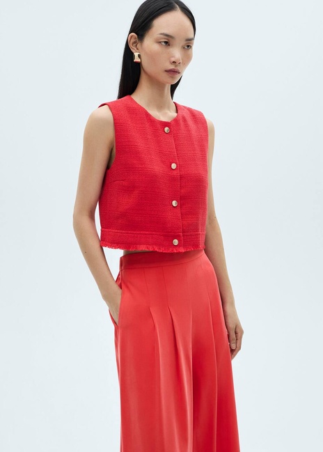 Жіночі червоні брюки Mango артикул 87040584 87 8 season Фото ракурс 4 - Жіночі червоні брюки Mango артикул 87040584 87 8 season