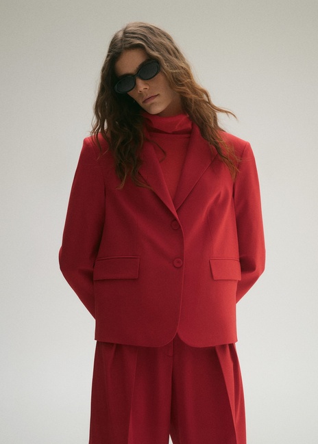 Жіночий червоний пiджак Mango артикул 87094811 70 8 season Фото ракурс 5 - Жіночий червоний пiджак Mango артикул 87094811 70 8 season