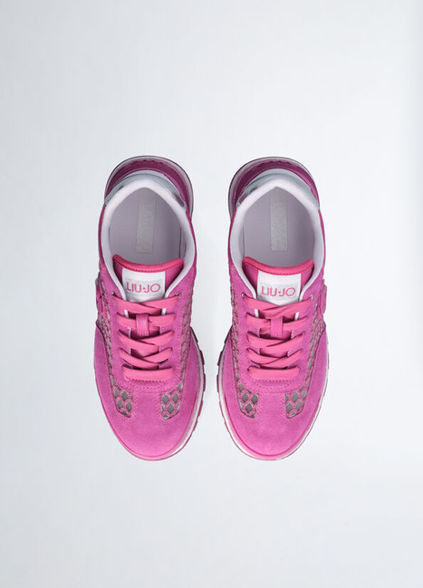 Женские розовые кроссовки LIU JO артикул BA4001-PX303 S3192 SS2024 Фото ракурс 5 - Женские розовые кроссовки LIU JO артикул BA4001-PX303 S3192 SS2024