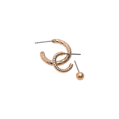 Фото ракурс 2 - Женские золотые серьги Parfois артикул 242317 _GD SS2026