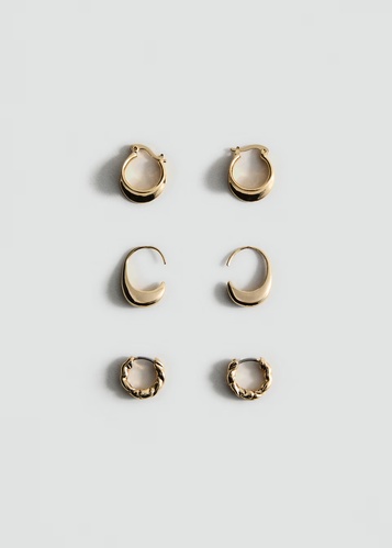 Фото ракурс 2 - Женские бежевые серьги Mango артикул 17021140 OR 1 season