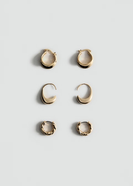 Женские бежевые серьги Mango артикул 17021140 OR 1 season Фото ракурс 2 - Женские бежевые серьги Mango артикул 17021140 OR 1 season