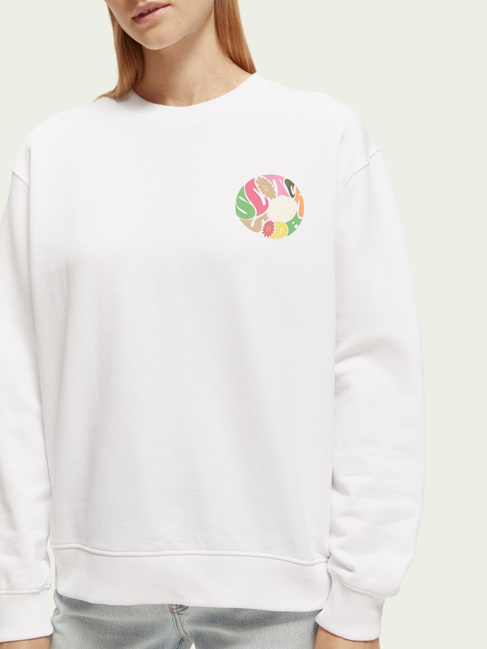 Фото ракурс 6 - Жіночий білий світшот SCOTCH & SODA артикул 171767 0006 SS2023