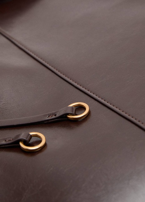 Фото ракурс 5 - Женская коричневая сумка Mango артикул 17046355 32 1 season