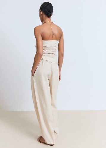 Фото ракурс 2 - Жіночі молочні брюки Mango артикул 17071174 05 1 season