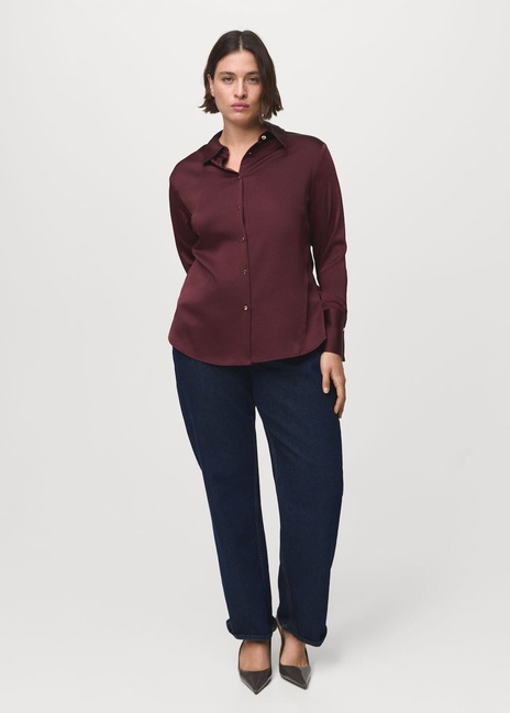 Жіноча бордова сорочка Mango артикул 17075801 78 1 season Фото ракурс 5 - Жіноча бордова сорочка Mango артикул 17075801 78 1 season