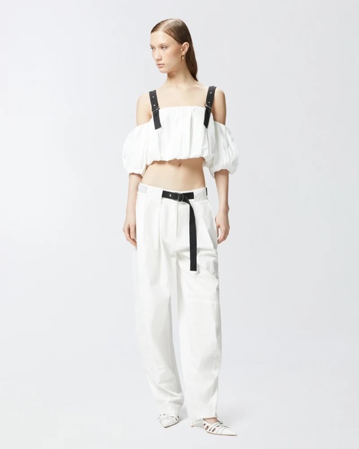 Фото ракурс 3 - Женский белый топ Pinko артикул 105176-A2LD ZZ1 SS2025