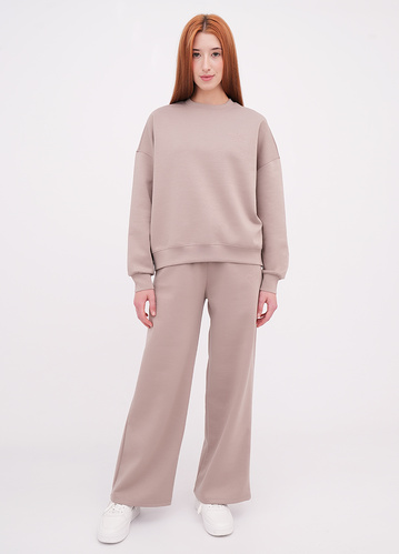 Фото ракурс 1 - Жіночі коричневі штани EQUILIBRI артикул W291 045 200 Mocco FW2025