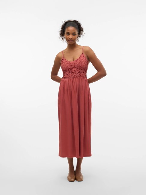 Жіноча коралова сукня Vero Moda артикул 10329680 Marsala FW2025 Фото ракурс 4 - Жіноча коралова сукня Vero Moda артикул 10329680 Marsala FW2025