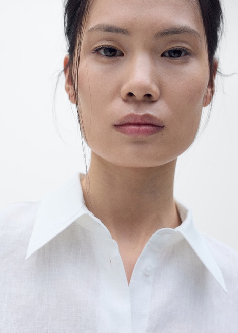 Фото ракурс 4 - Женская молочная рубашка Mango артикул 17081133 02 1 season