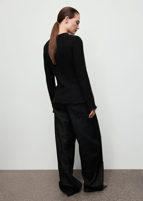 Женский черный кардиган Mango артикул 17035826 99 1 season Фото ракурс 2 - Женский черный кардиган Mango артикул 17035826 99 1 season