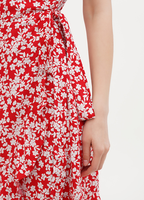 Фото ракурс 4 - Жіноча червона сукня EQUILIBRI артикул W452 080 000 Red SS2025