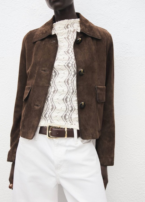 Фото ракурс 5 - Женский молочный топ Mango артикул 17045822 02 1 season