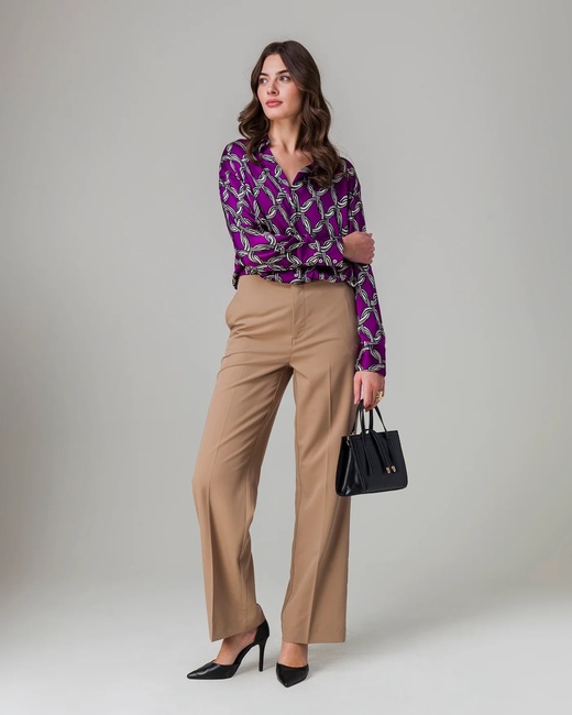 Фото ракурс 3 - Женская фиолетовая блузка Piazza Italia артикул 31926 VAR 2 SS2025