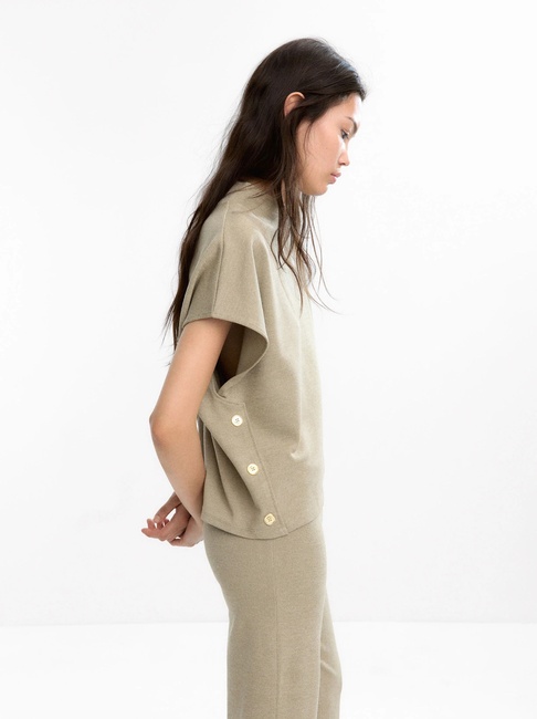 Фото ракурс 3 - Жіночий зелений топ Parfois артикул 234553 _OL FW2025