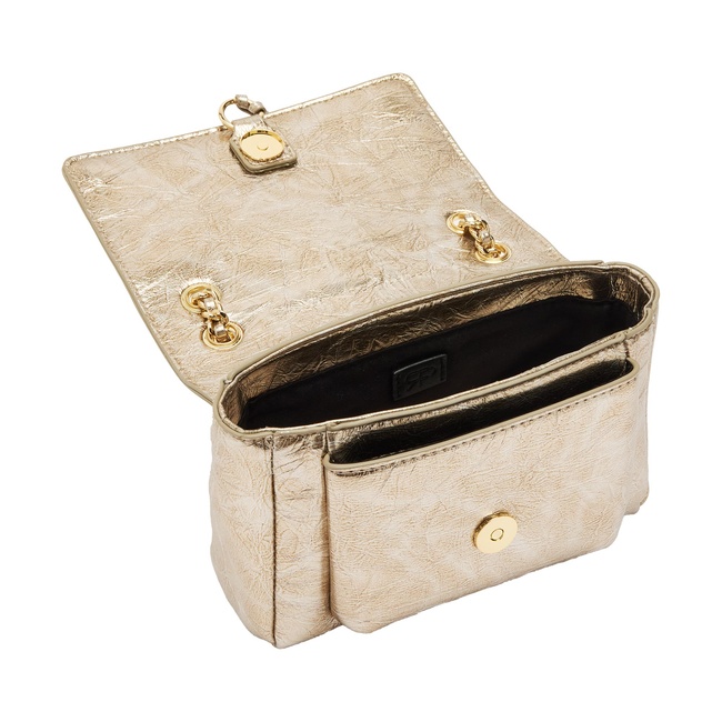 Жіноча золота сумка Parfois артикул 236789 _GD FW2025 Фото ракурс 4 - Жіноча золота сумка Parfois артикул 236789 _GD FW2025