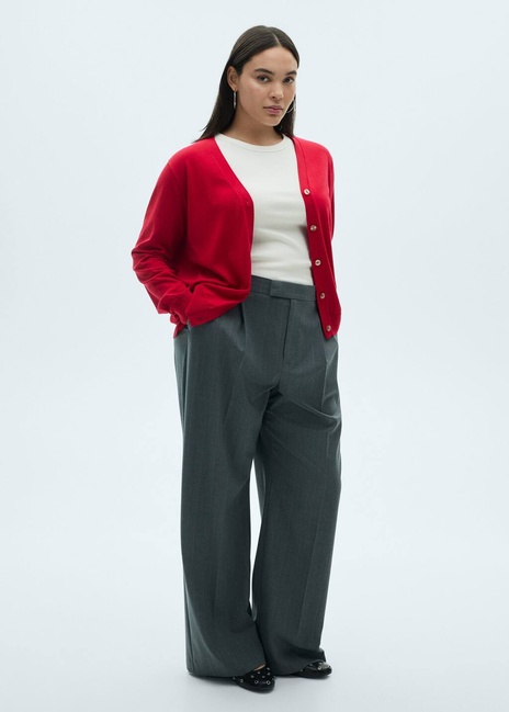 Женский красный кардиган Mango артикул 87074078 70 8 season Фото ракурс 5 - Женский красный кардиган Mango артикул 87074078 70 8 season