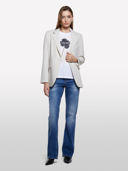 Фото ракурс 3 - Жіноча сіра футболка Sisley артикул 3I1XL107Y 901 25A