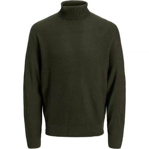 Фото ракурс 1 - Мужской зеленый джемпер Jack & Jones артикул 12279279 Duffel Bag FW2025