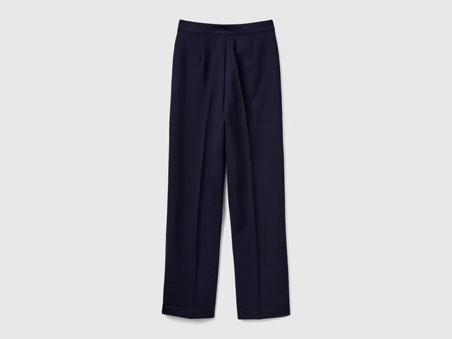 Фото ракурс 3 - Жіночі сині штани Benetton артикул 47CKDF00H 016 24A