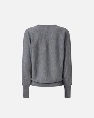Фото ракурс 2 - Женский серый джемпер Pinko артикул 105417-A18M II2 FW2025