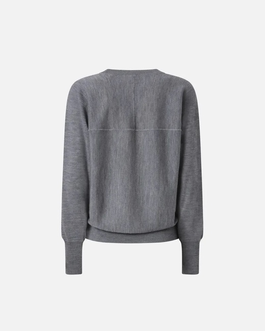 Жіночий сірий джемпер Pinko артикул 105417-A18M II2 FW2025 Фото ракурс 2 - Жіночий сірий джемпер Pinko артикул 105417-A18M II2 FW2025