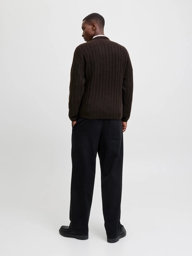 Фото ракурс 2 - Мужской коричневый свитер Jack & Jones артикул 12278903 Delicioso FW2025