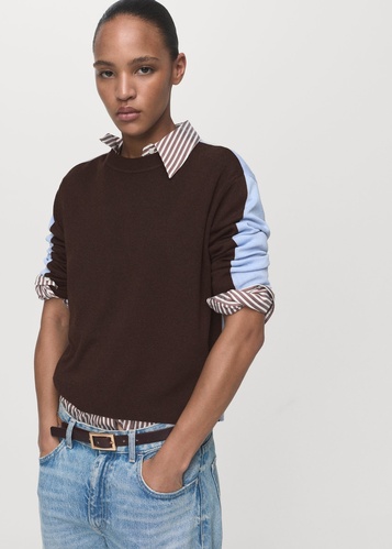 Фото ракурс 1 - Женский коричневый джемпер Mango артикул 17005821 30 1 season