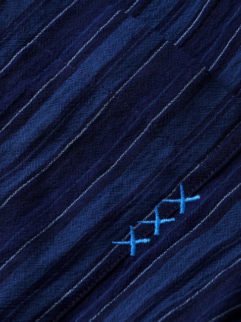 Фото ракурс 7 - Мужская синяя рубашка SCOTCH & SODA артикул 181248 401 FW2025